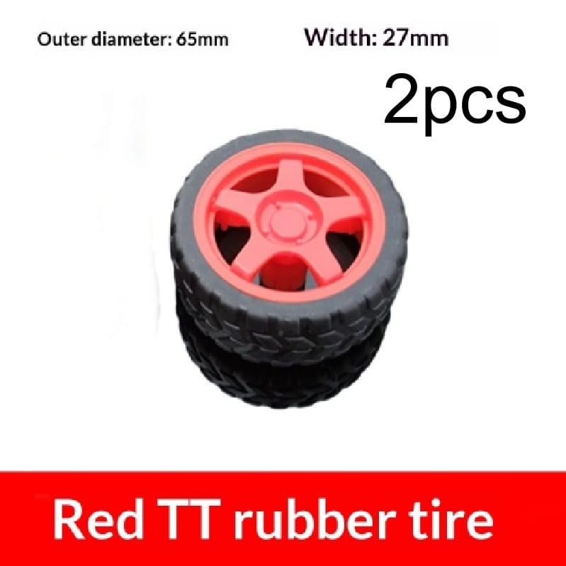 TT motor Smart Car Tire Robot Reduction Motor Wheel - Image 4