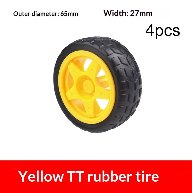 TT motor Smart Car Tire Robot Reduction Motor Wheel - Image 5
