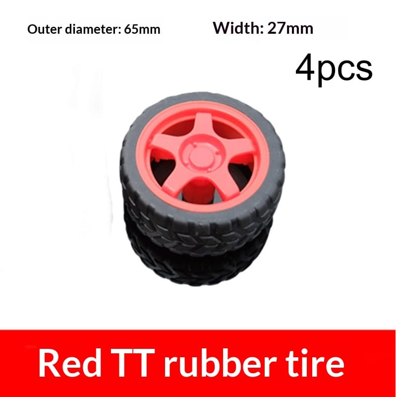 TT motor Smart Car Tire Robot Reduction Motor Wheel - Image 3
